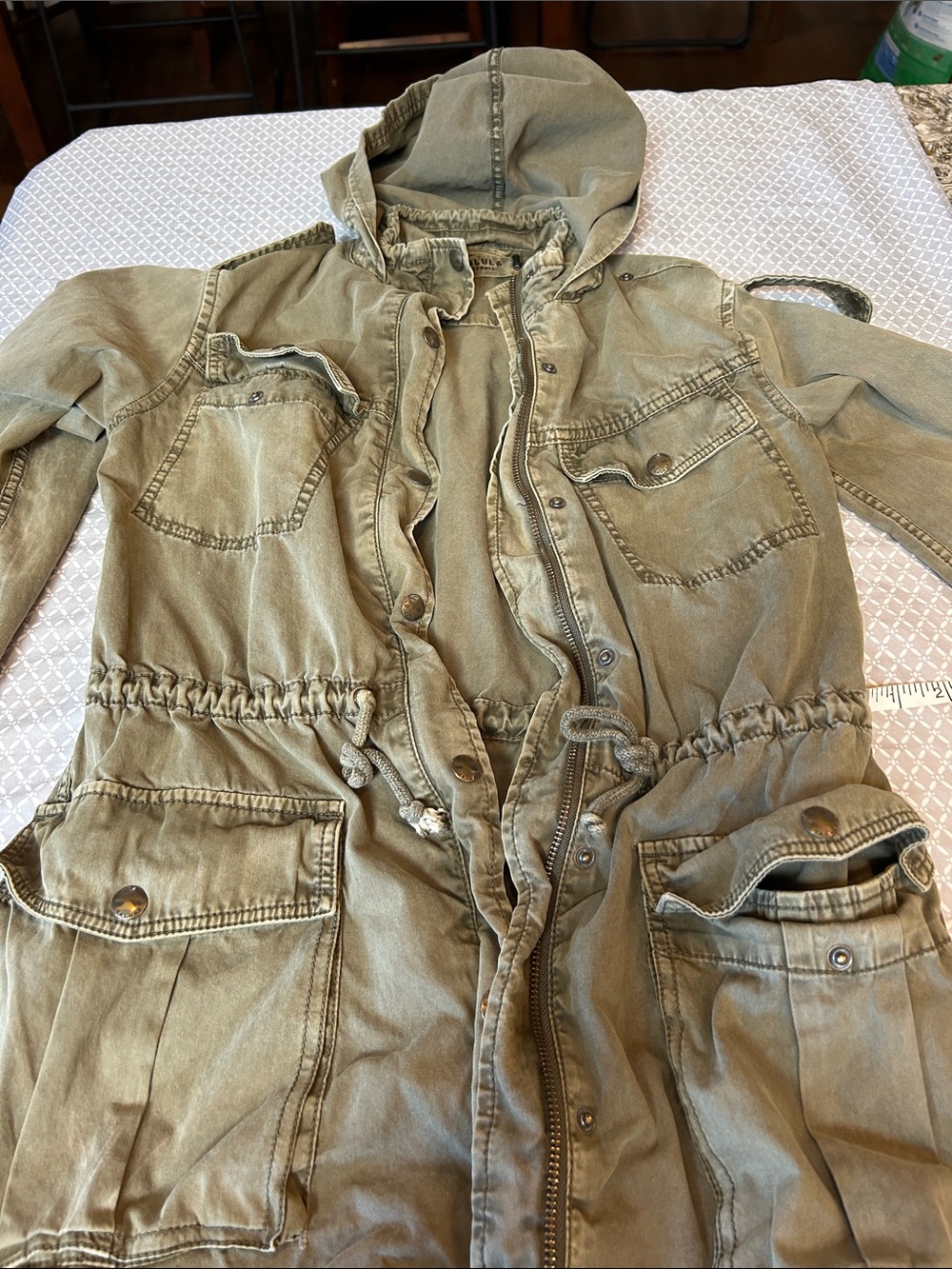 Talula Olive Utility Hooded Jacket size xxs